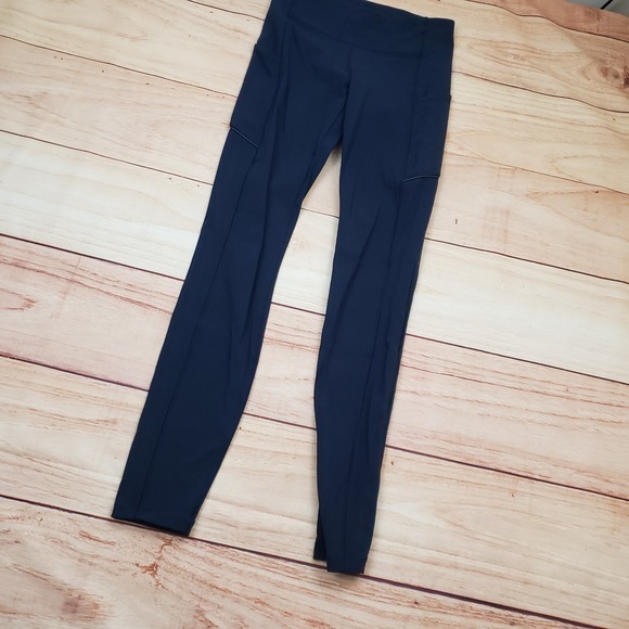Lululemon Speed Up Leggings Womens Size 4 Tight Navy Blue Running Yoga LW5CANS - Picture 2 of 11